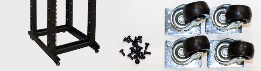 Kokoamisohjeet: Miten kiinnitän pyörät palvelinkaappiin?