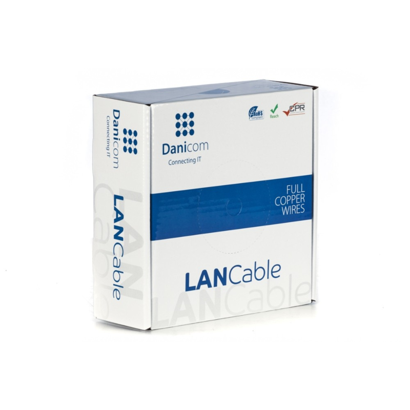 DANICOM CAT6 UTP 50 m kaapeli jäykällä rullalla - LSZH (Eca)