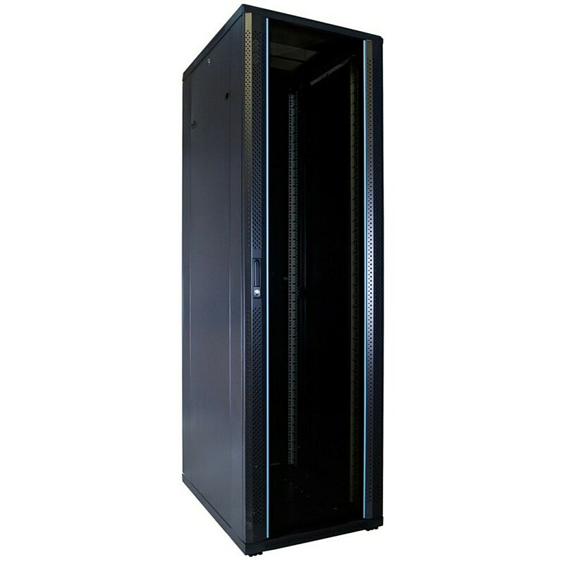 42U palvelinkaappi lasiovella 600x800x2000mm (LxSxK)