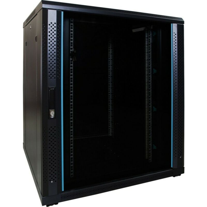 18U palvelinkaappi lasiovella 800x800x1000mm (LxSxK)
