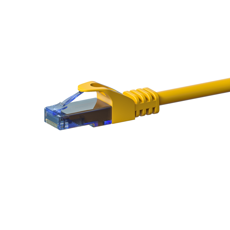 UTP CAT6a patch-kaapeli 0,25m keltainen - 100% kuparia