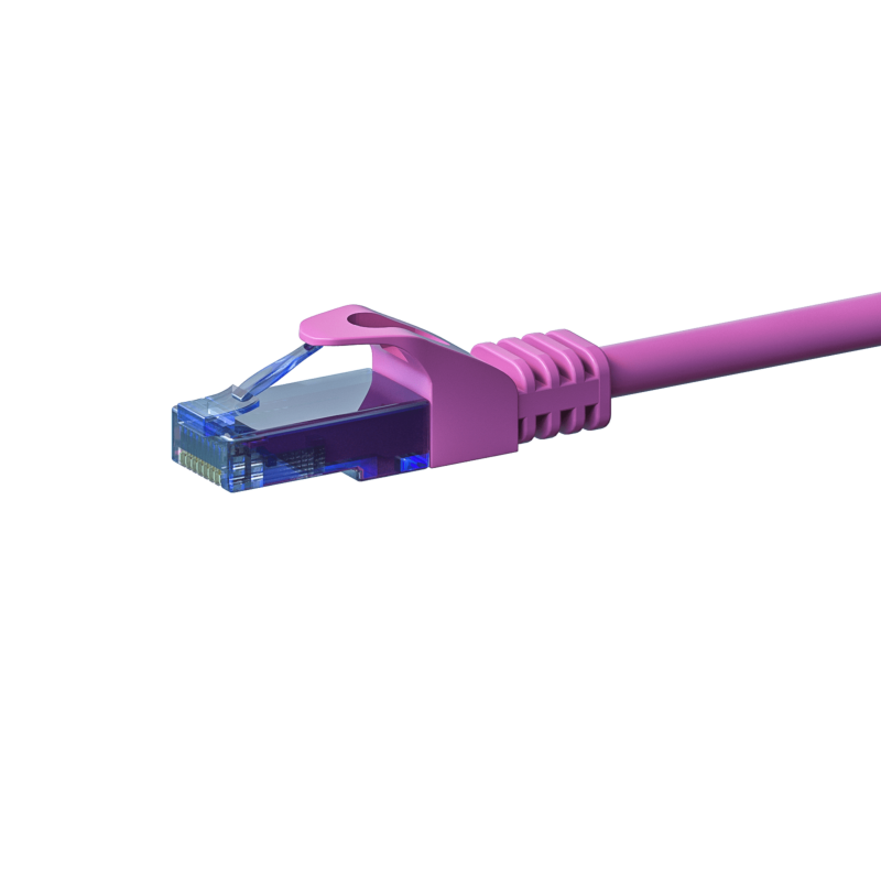 UTP CAT6a patch-kaapeli 10m pinkki - 100% kuparia