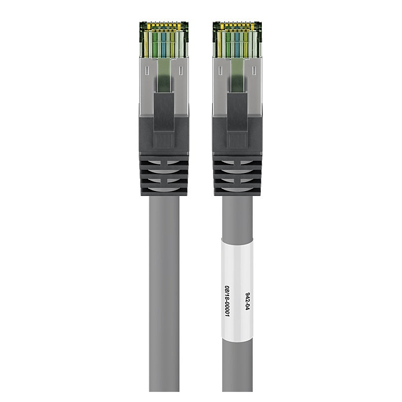 Cat8 S/FTP (PIMF) patch-kaapeli 1m harmaa