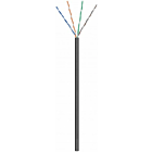 CAT6 U/UTP 305 m ulkokaapeli jäykän mustan CCA-rullan päällä