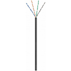 CAT6 U/UTP 305 m ulkokaapeli joustavalla mustalla CCA-rullalla