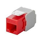 CAT6a UTP Keystone -liitin - työkaluton - punainen