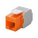 CAT6a UTP Keystone -liitin - työkaluton - oranssi