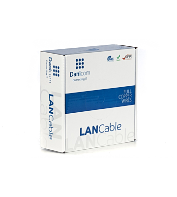 DANICOM CAT6 UTP 50 m kaapeli jäykällä rullalla - LSZH (Dca)