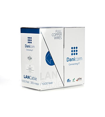 DANICOM CAT6 UTP 305m kaapeli jäykällä rullalla - LSZH (Dca)