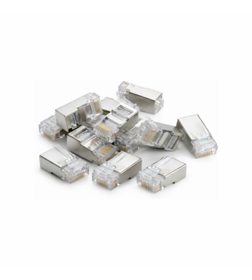 DANICOM FTP CAT6 RJ45 Push-through liitin - Läpivienti joustavalle ytimelle - 10 kpl