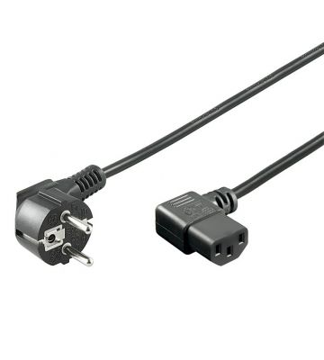 Virtakaapeli schuko C13 kulmaan 1,50m musta