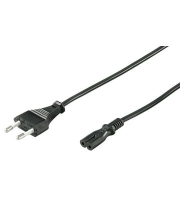 Virtakaapeli europistoke C7 3m mustaan