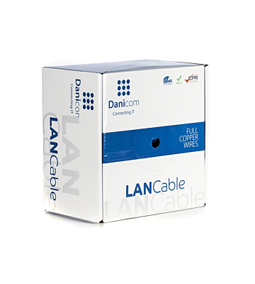 DANICOM CAT6A U/UTP 100 m kaapeli jäykällä rullalla - LSZH (Dca)
