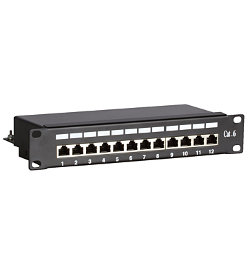 10 tuuman CAT6 FTP patch -paneeli - 12 porttia