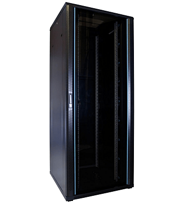 47U palvelinkaappi lasiovella 800x800x2200mm (LxSxK)