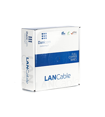DANICOM CAT6A U/UTP 50 m kaapeli jäykällä rullalla - LSZH (Dca)