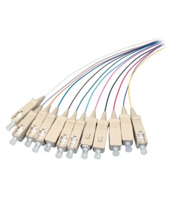 OS2 valokuituinen letkuvärinen setti SC/APC - 12 kpl