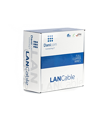 DANICOM CAT6 UTP 100 m kaapeli jäykällä rullalla - LSZH (Dca)