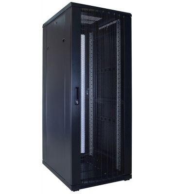 32U palvelinkaappi rei'itetyllä ovella 600x800x1600mm (LxSxK)