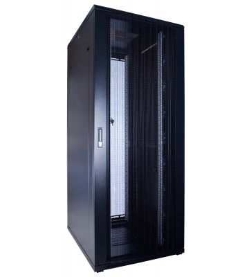 47U palvelinkaappi rei'itetyllä ovella 600x1000x2200mm (LxSxK)