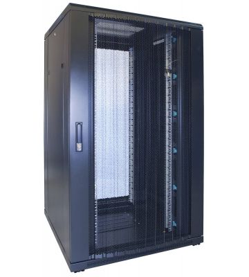 27U palvelinkaappi rei'itetyllä ovella 800x800x1400mm (LxSxK)