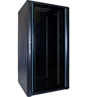32U palvelinkaappi lasiovella 800x800x1600mm (LxSxK)