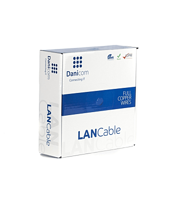 DANICOM CAT6A S/FTP 50 m kaapeli jäykällä rullalla - LSZH (Dca)