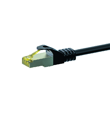 Cat7 S/FTP (PIMF) patch-kaapeli 0,50m musta