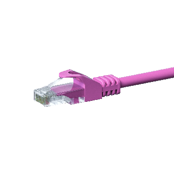 CAT5e UTP patch -kaapeli 0,25 m pinkki - CCA