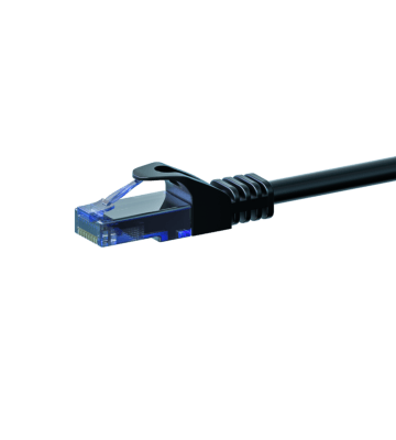 UTP CAT6a patch-kaapeli 0,15m musta - 100% kuparia