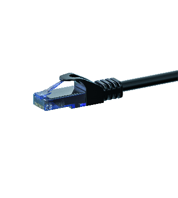 UTP CAT6a patch-kaapeli 1m musta - 100% kuparia