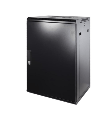18U seinäkaappi metalliovella 600x450x900mm (LxSxK)