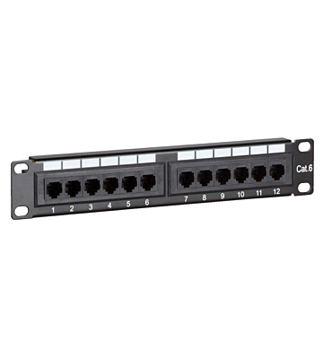 10 tuuman CAT6 UTP -päivityspaneeli - 12 porttia