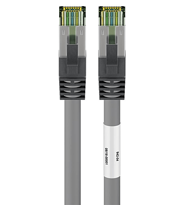 Cat8 S/FTP (PIMF) patch-kaapeli 1m harmaa