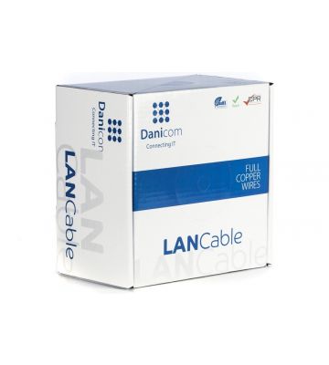 DANICOM CAT6 FTP 100 m kaapeli rullalla joustava - PVC (Fca)