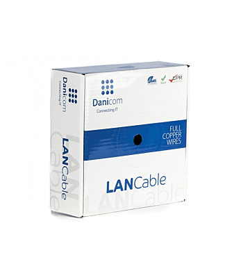 DANICOM CAT6 FTP 50 m kaapeli jäykällä rullalla - LSZH (Dca)