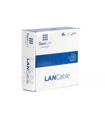 DANICOM CAT5E UTP 100 m kaapeli joustavalla rullalla - PVC (Fca)