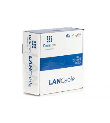 DANICOM CAT5E FTP 100m kaapeli rullalla joustava - PVC (Fca)