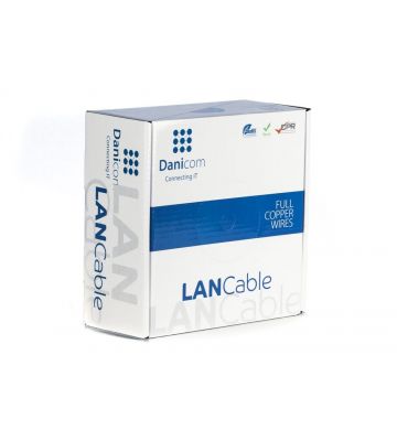 DANICOM CAT5E UTP 305m Ulkokaapeli jäykällä rullalla - PE (Fca)