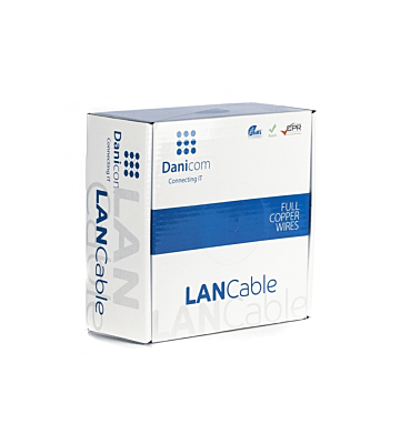 DANICOM CAT6 UTP 100 m kaapeli jäykällä rullalla - LSZH (Dca)