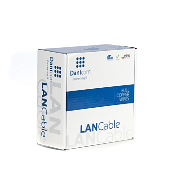 DANICOM CAT6 FTP 100m kaapeli jäykällä rullalla - LSZH (Dca)
