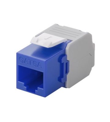 CAT6a UTP Keystone -liitin - työkaluton - sininen