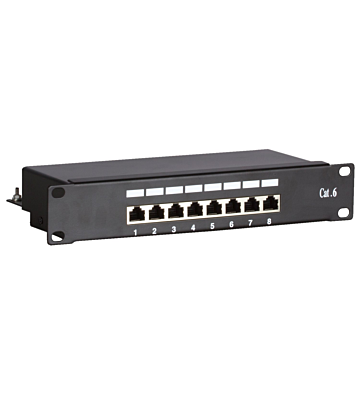 10 tuuman CAT6 FTP patch -paneeli - 8 porttia