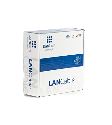 DANICOM CAT6A S/FTP 50 m kaapeli rullalla joustava - PVC (Fca)
