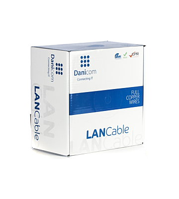 DANICOM CAT6A S/FTP 100 m kaapeli jäykällä rullalla - LSZH (Dca)