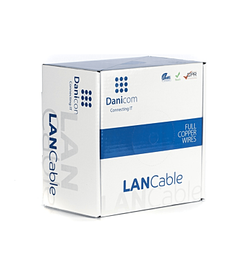 DANICOM CAT6A S/FTP 100 m kaapeli joustavalla rullalla - PVC (Fca)