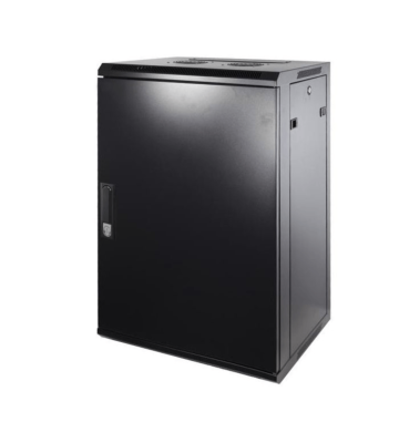 18U seinäkaappi metalliovella 600x450x900mm (LxSxK)