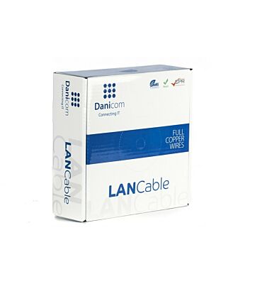 DANICOM CAT5E UTP 100 m kaapeli joustavalla rullalla - PVC (Fca)