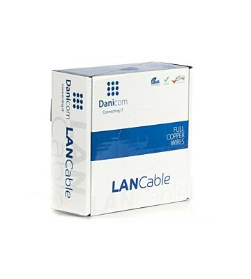 DANICOM CAT5E FTP 50 m kaapeli rullalla joustava - PVC (Fca)