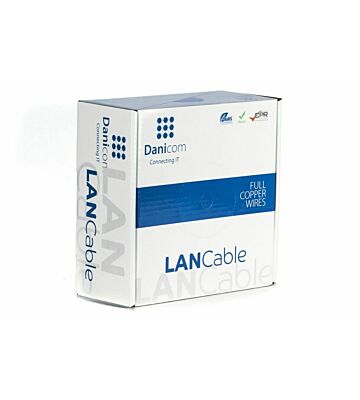 DANICOM CAT5E UTP 305m Ulkokaapeli jäykällä rullalla - PE (Fca)